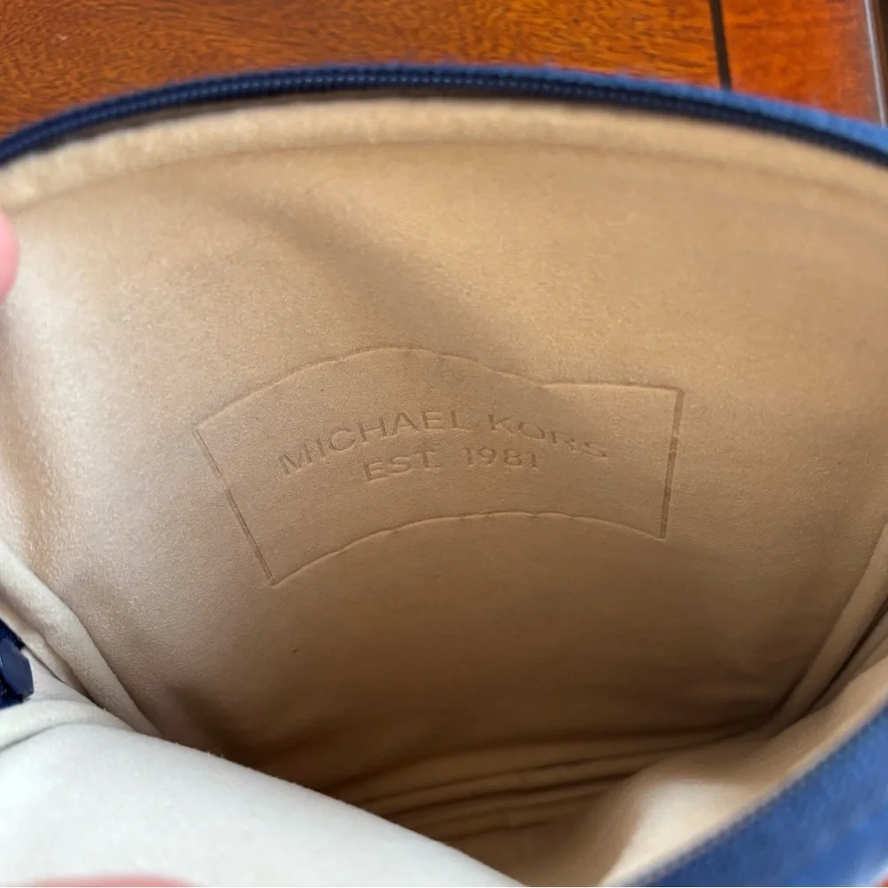 Preowned Michael Kors Embossed Blue Tablet Sleeve